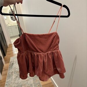 Velvet Tiered Blouse